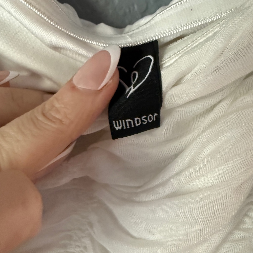 Windsor White Ruched Mini Dress - Picture 4 of 4